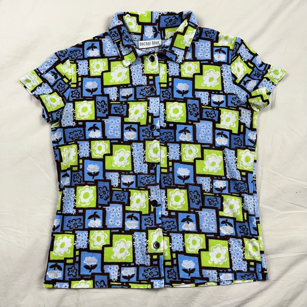 90s Anchor Blue Top